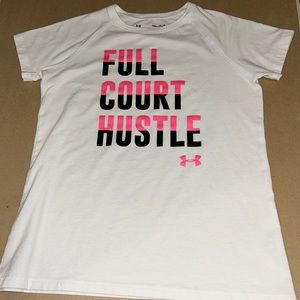 White Under Armour shirt